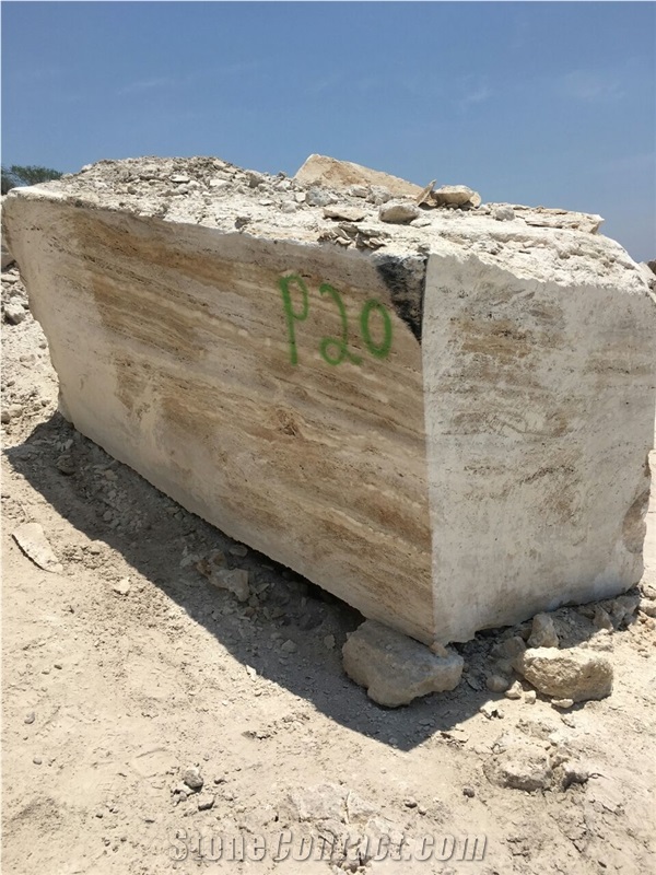 Mexico Beige Travertine Block