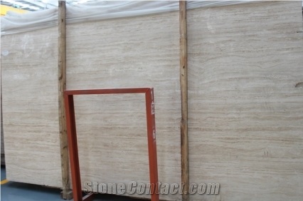 Cream Travertine Marble Slab
