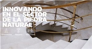 Crema Marfil Staircase with Mosaic in Steps