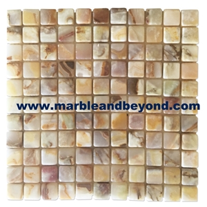 White Gold Onyx Mosaic Tiles, Pakistan White Gold Onyx Mosaic Tiles,