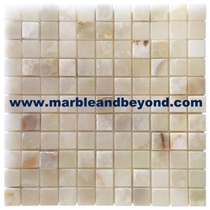 White Gold Onyx Mosaic Tiles, Pakistan White Gold Onyx Mosaic Tiles,