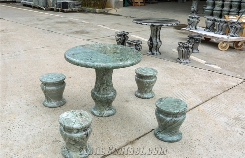 Natural Jadeite Stone Tables for Indoor or Outdoor,Coffee Garden Computer Tables
