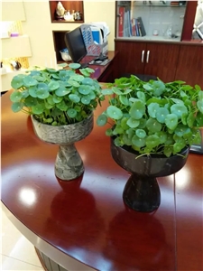 Natural Jadeite Vases in Black for Home or Hotel Decoration