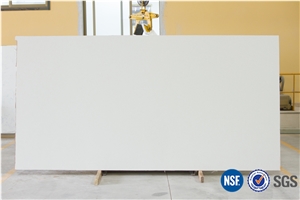 Crystal White Quartz Stone/Solid Surface Engineered Stone Tiles & Slabs for Hotel Kitchen Bathroom Decoration High Gloss and Hardness-A01