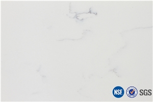 Manufacturer Artificial Bianco Carrara Marble Look Quartz Stone Engineered Stone Tiles Slabs/White Siliestone a Quality for Kitchen Bathroom Desigen-V03