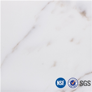 Manufacturer Artificial Marble Look White Quartz Stone Slabs & Tiles Design, Polished with Cusomized Edges and Solid Surface Silestone Colors Available-V12