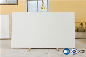 Manufacturer Pure Snow White Quartz Stone Tiles Slabs Silestone Engineered Stone/Artificial Stone for Mordern Design Kitchen-A26