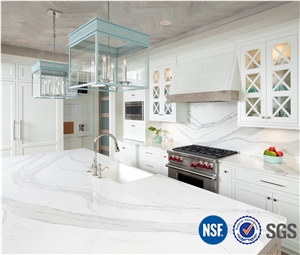 O.E.M Manufacturer Bianco Calacatta Marble Look White Quartz Stone Kitchen Islands Top,Engineered Stone Kitchen Backsplash Wall Covering O.E.M Manufacturer Bianco Calacatta Marble Look White Quartz Stone Kitchen Islands Top,Engineered Stone Kitchen Backsplash Wall Covering