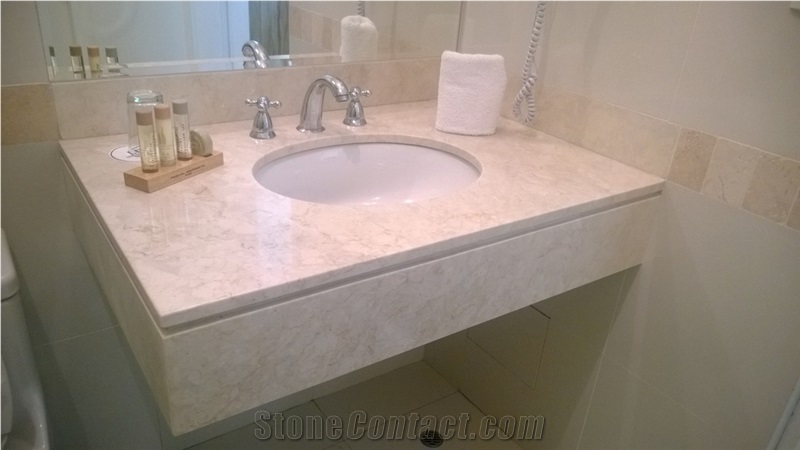 Fiorito Travertine Honed Polished Bathroom Top