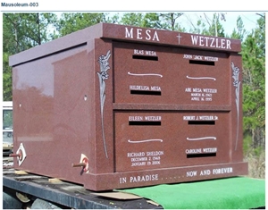 Missouri Red Granite Mausoleum