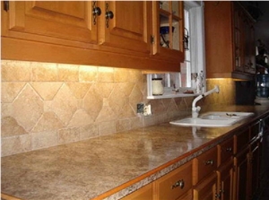 Tumbled Travertine - Chiseled Edge Countertop Backsplash Wall Tiles Tumbled Travertine - Chiseled Edge Countertop Backsplash Wall Tiles