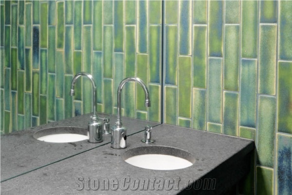 Olympic Black Granite Brushed Ciommercial Vanity Top