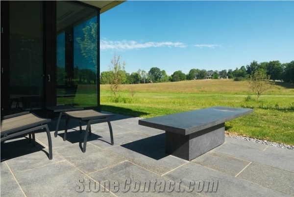 Olympic Black Granite Table, Terrace Pavement, Therlal Finish