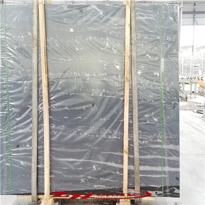 China Nero Portoro,Silver White Dragon Marble Prefab Kitchen Countertops, Bar Tops, Island Tops