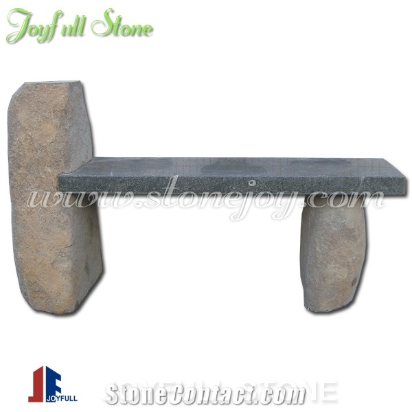 Garden Simple Bench, Grey Granite Bench, G654 Grey Granite Outdoor Benches