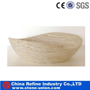 Beige Travertine Bathtub,Beige Stone Bath Tubs,Custom Bath Tubs,Baths Factory