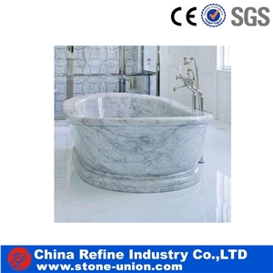 Cararra White Polished Marble Bathtubs,Popular White Marble Polished Bath Tubs