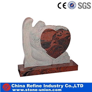 Engraved Headstone,Polished Monument, Gravestone, Brown Granite Tombstone