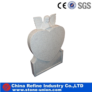 Engraved White Granite Upright Monument Headstone Tombstone,Western Style Monuments
