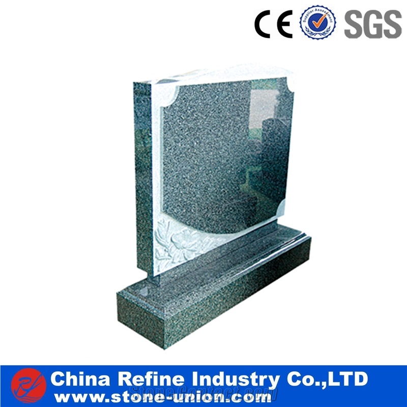 Green Carving Headstones,Cemetery Engraved Tombstones,Western Style Single Monuments,Granite Stone Memorial Gravestones,Custom Tombstone Monument Design