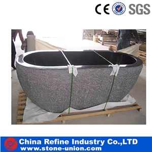 Hand Carved Nero Margiua Marble Stone Bathtub Factory Wholesale