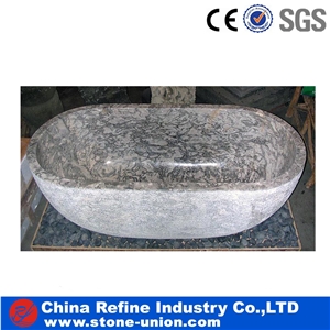Luxury White Marble Solid Bathtubs For Home