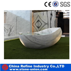 Luxury White Marble Solid Surface Bathtubs For Bathroom