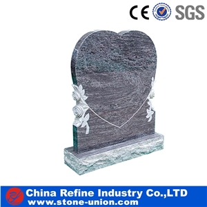 Multicolor Carving Headstones,Cemetery Engraved Tombstones,Western Style Single Monuments,Granite Stone Memorial Gravestones,Custom Tombstone Monument Design