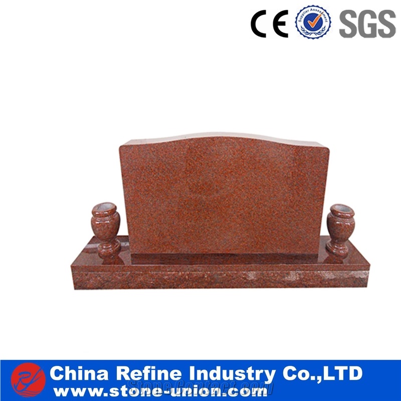 Multicolor Red Polished Cross European Style Tombstone & Monument,Custom Monuments
