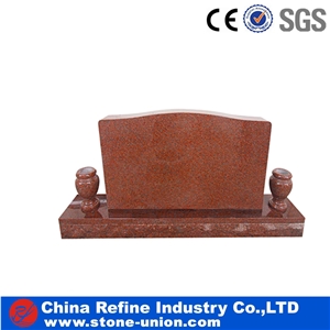 Multicolor Red Polished Cross European Style Tombstone & Monument,Custom Monuments
