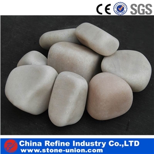 White Flint Pebble Stone In China, Sand White Slate Pebble