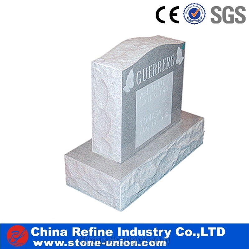 White Granite Carving Headstones,Cemetery Engraved Tombstones,Western Style Single Monuments,White Stone Memorial Gravestones,Custom Tombstone Monument Design