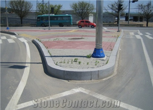 Pocheon Stone Curved Boundary Stone, Straight Line Boundary Stone