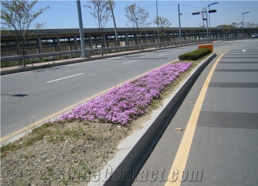Pocheon Stone Curved Boundary Stone, Straight Line Boundary Stone
