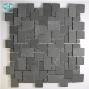 Basalt Mosaic/ Grey Basalt Mosaic/ Black Basalt Mosaic/ Interior/ Walling Natural French Pattern Honed Mosaic