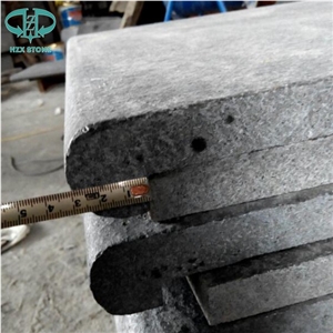 Bebate Bullnose G684 Black Granite Swimming Pool Terraces Decking Tiles,Pool Surround Paving Stone