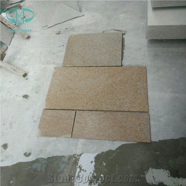 Beige G682 Granite Cube Stone/Rustic Yellow/Pavers/Yellow Granite/Paving Stone/Cobble Stone/ Yellow Cubestone/ Driveway Paving/Walkway Paver/Rustic Yellow