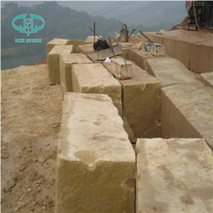 Beige Sandstone Blocks, Red Sanstone Blocks, Sandstone Slabs,Grey Sandstone Blocks Vein Cut / Cross Cut, Gris De Dordogne Sandstone Blocks
