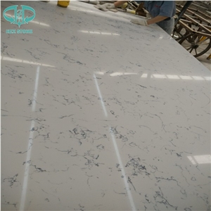 Calacatta Artificial Quartz,Pure White Engineered Quartz Slabs