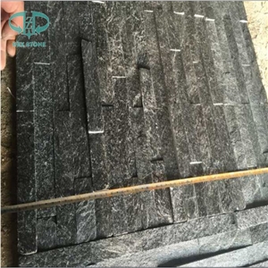 China Black Quartzite Stone, Culture Stone for Feature Wall,Brick Stacked Stone, Ledge Stone