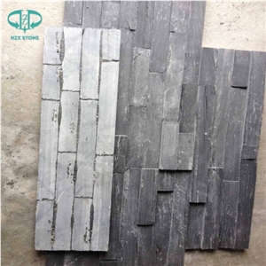 China Black Slate Cultured Stone/Slate/ Veneer Stone Ledges Chinese Cheap Wall Cladding, Stone Wall Veneer Stone,Blue Black Slate Cultural Stone