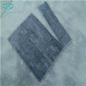 China Black Slate Cultured Stone/Slate/ Veneer Stone Ledges Chinese Cheap Wall Cladding, Stone Wall Veneer Stone,Blue Black Slate Cultural Stone