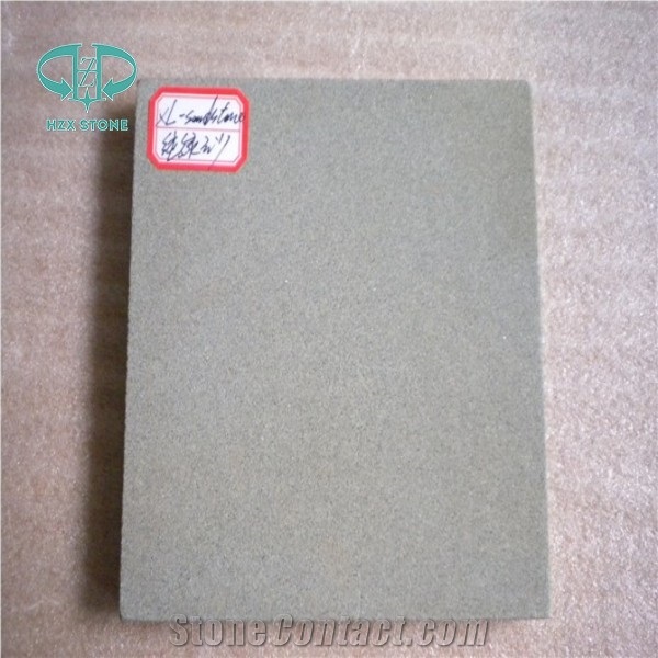 China Green Sandstone Slabs & Tiles, Sandstone Wall/Floor Tiles