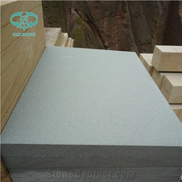China Green Sandstone Slabs & Tiles, Sandstone Wall/Floor Tiles