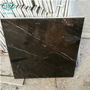 China Hubei Polished Saint Laurent Brown Marble Slab&Tiles,Saint Laurent Oriental, Portoro Gold, Gold & Jade Marble