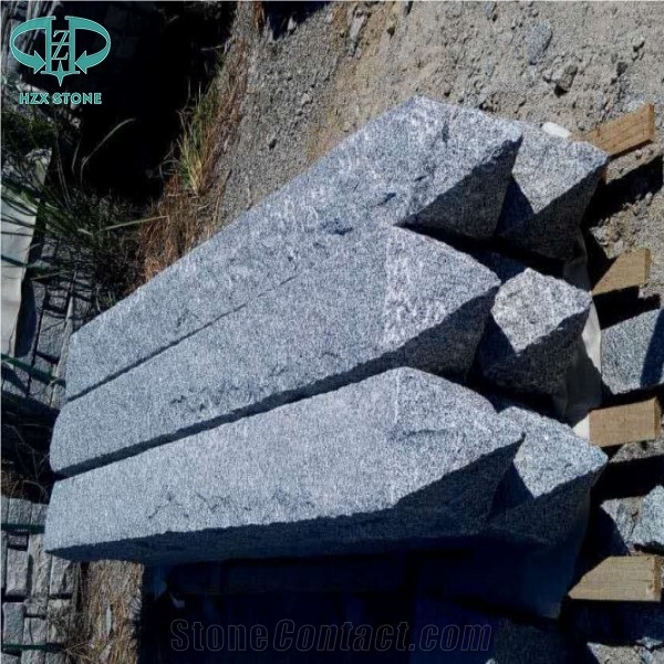 China Light Grey Granite G603 Bushhammered Stair Steps, Treads and Risers, Paving,Garden Stone,Palisade,Bianco Sardo,Silver Grey,Cobbles,Seasame White