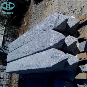 China Light Grey Granite G603 Bushhammered Stair Steps, Treads and Risers, Paving,Garden Stone,Palisade,Bianco Sardo,Silver Grey,Cobbles,Seasame White