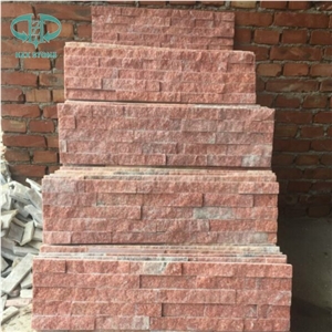 China Red Quartzite Ledge Stone, Red Slate Stone Wall Cladding, Exposed Wall Stone,Stone Wall Decor