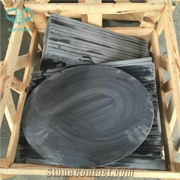 China Slate Circle Pattern Paving, Rustic Slate Floor Tiles, Black Slate Pattern Flooring, Rusty Slate Pattern for Garden, Multicolor Slate