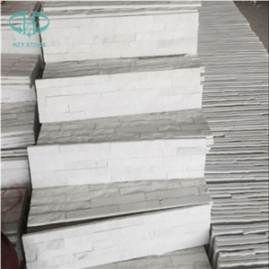 China White Quartzite Split Face Culture Stone, Stacked Stone Veneer,Slate Culture Stone, Wall Cladding